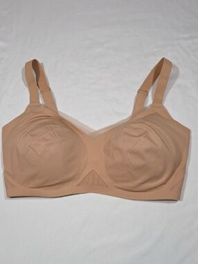 Honeylove Crossover Nude Bra Size XL++ Adjustable Straps Removable Pads